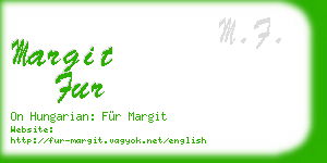 margit fur business card